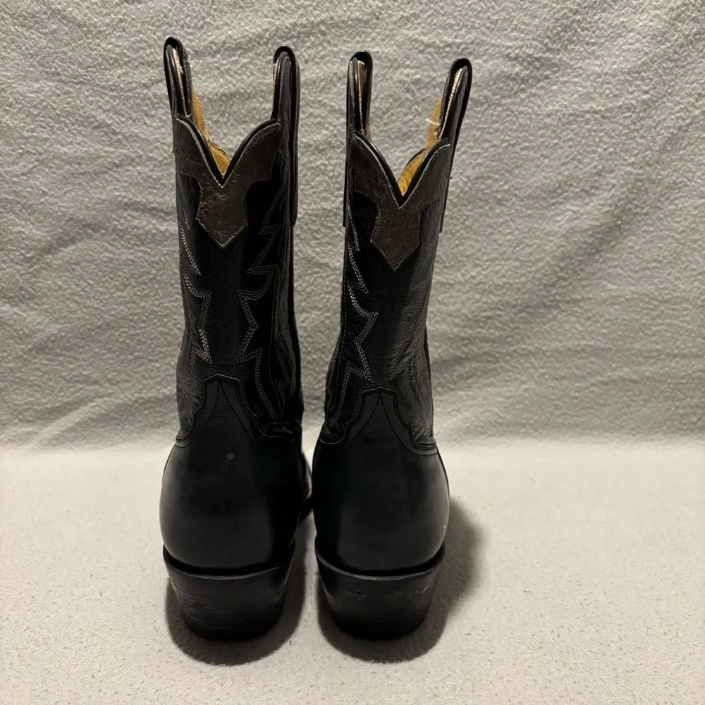 El Vaquero unisex dark gray western cowboy boots custom handmade in Texas